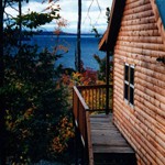 Outside of One of the Cabins at Moosehead Hills