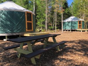 Ourside a Yurt