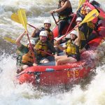 People Whitewater Rafting on the Penobscot River